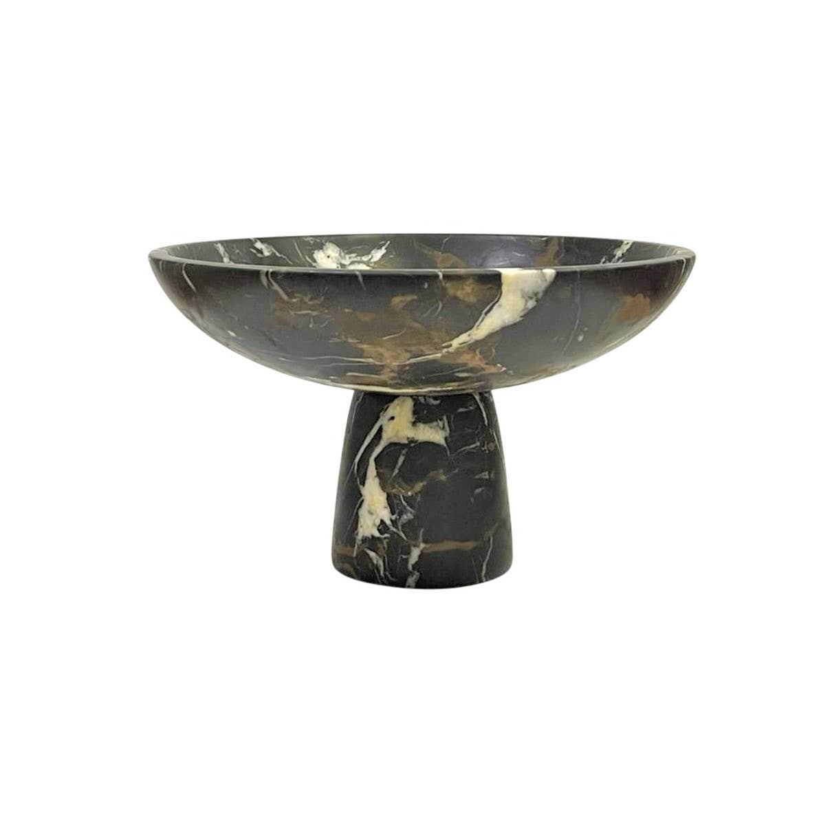 Rhea Collection 12" Black and Gold Marble Honed Finish