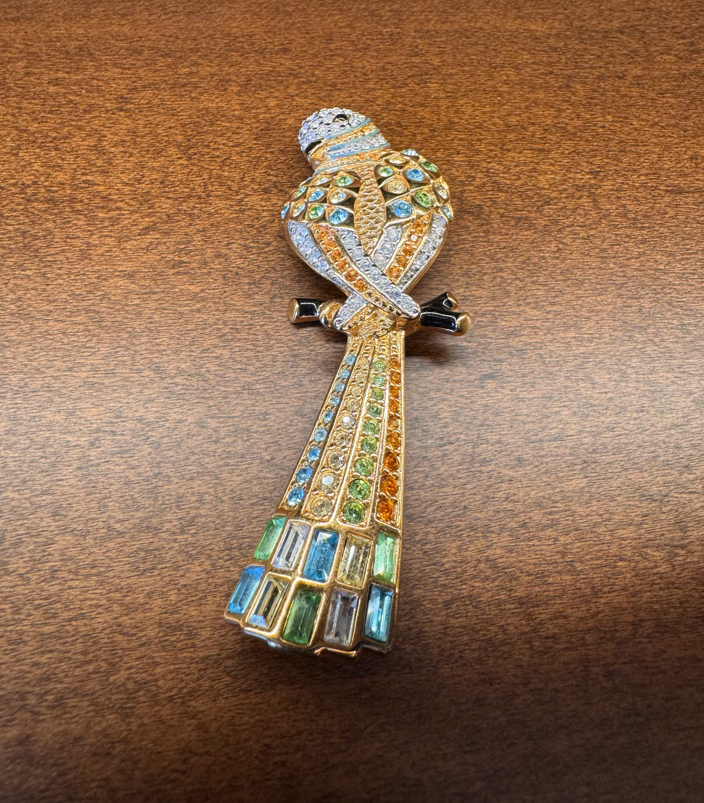 Long Parrot in Blue, Green, and Yellow - Gail Candlin