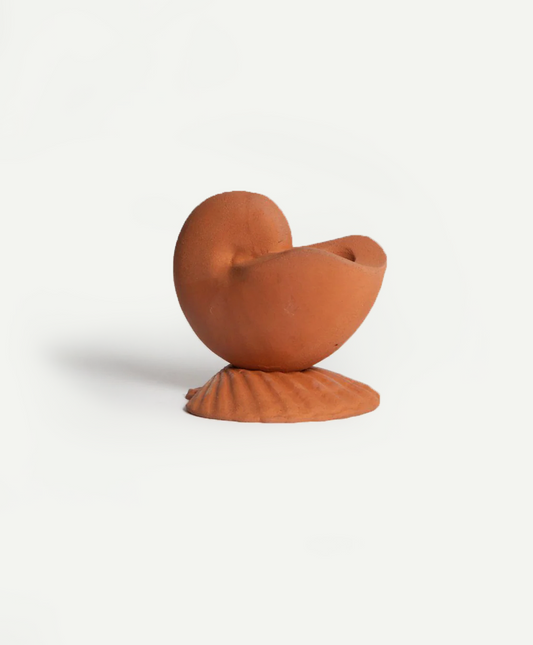 Portacandele Nautilus Candle Holder in Terracotta - Giuseppe Parrinello