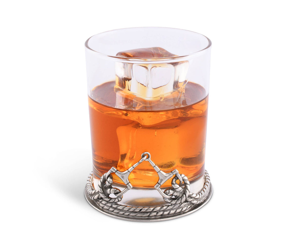 Equestrian D-Ring Snaffle Horse Bit Old Fashion Bar Glass