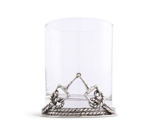 Equestrian D-Ring Snaffle Horse Bit Old Fashion Bar Glass