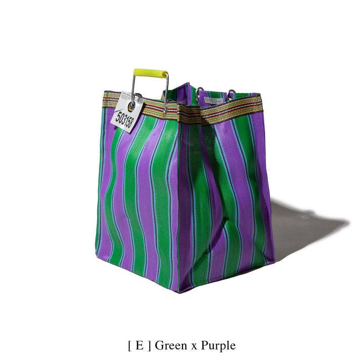 RECYCLED PLASTIC STRIPE BAG - Rectangle D30