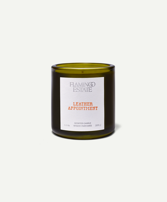 'Leather Appointment' Candle by Flamingo Estate