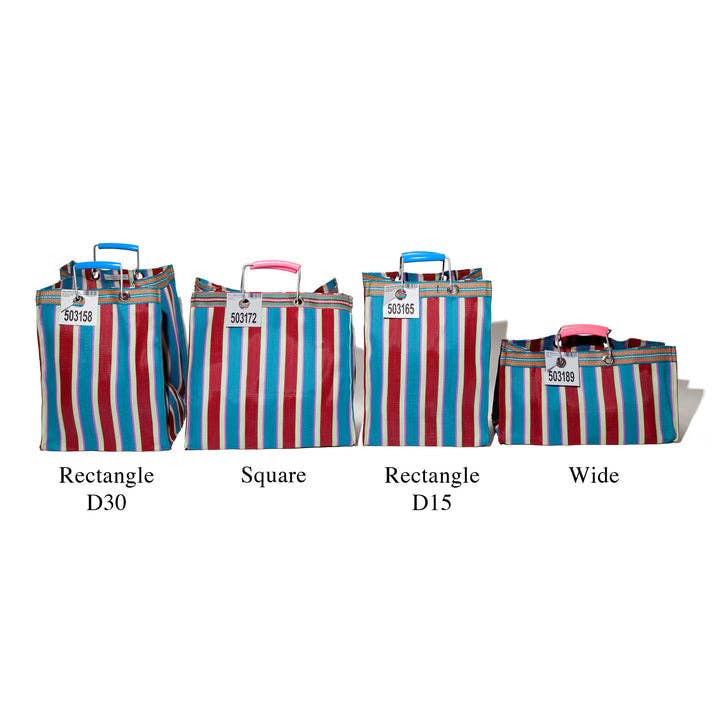 RECYCLED PLASTIC STRIPE BAG - Rectangle D30