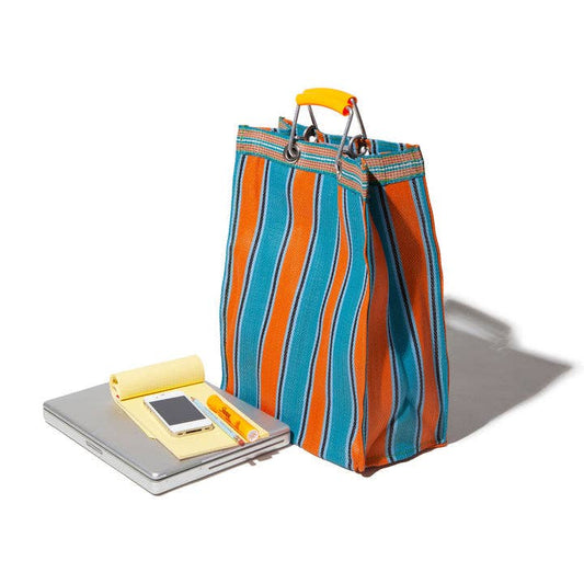 RECYCLED PLASTIC STRIPE BAG - Rectangle D15