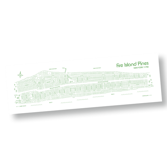 Fire Island Pines Map Print