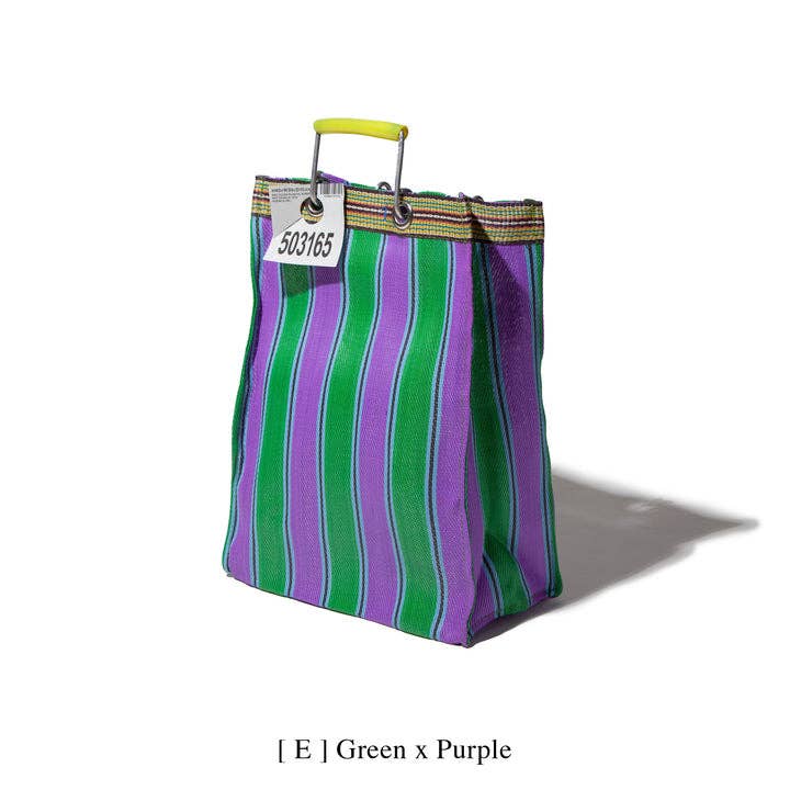 RECYCLED PLASTIC STRIPE BAG - Rectangle D15